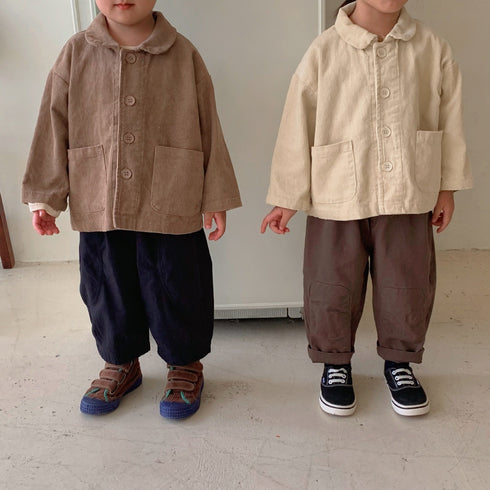 Children's Coat Corduroy Jacket Foreign-style Baby's Top